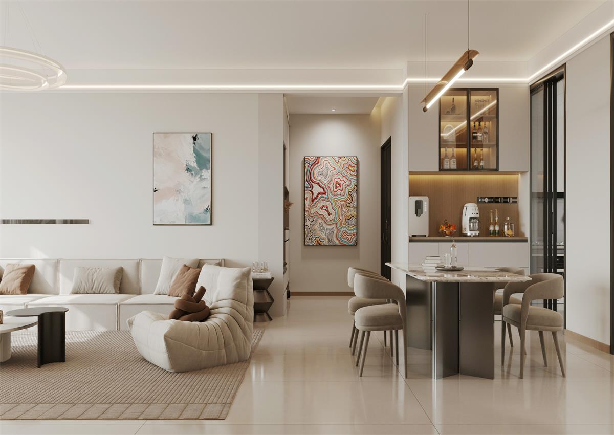 玉庭華府142㎡ | 給喧囂世界按下暫停鍵，現(xiàn)代簡約風(fēng)的松弛感誰能拒絕！