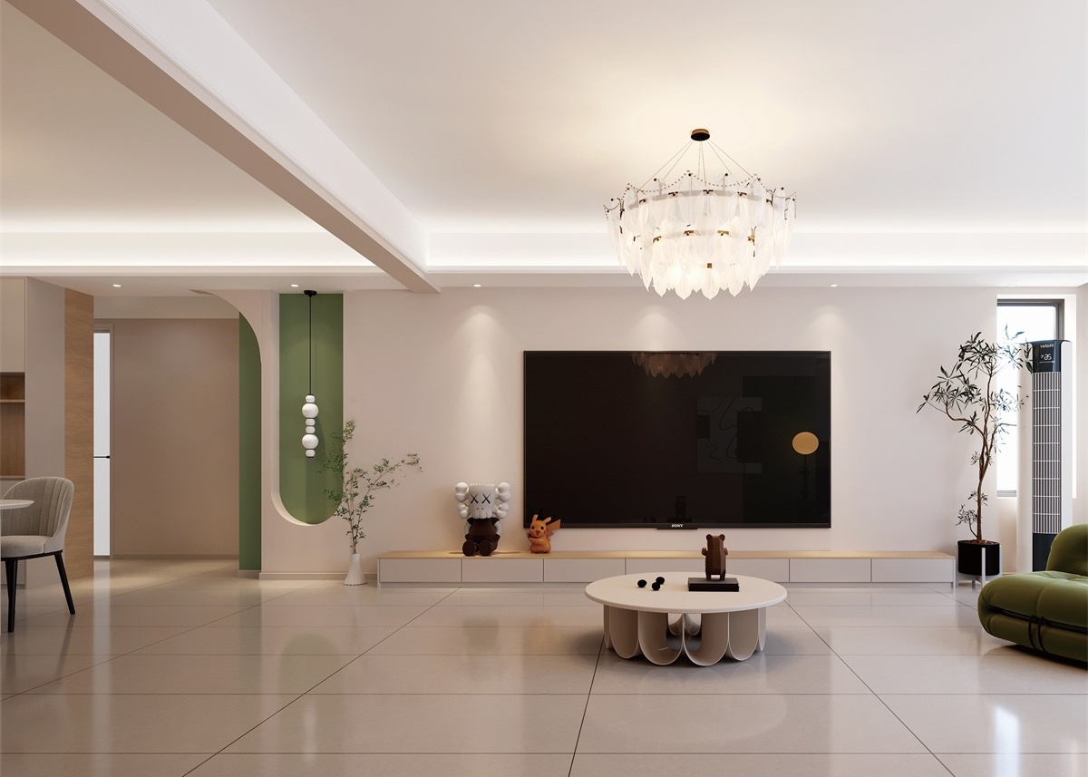 中海河山郡 | 133㎡輕法式浪漫，『奶油白+薄荷綠』美的剛剛好！