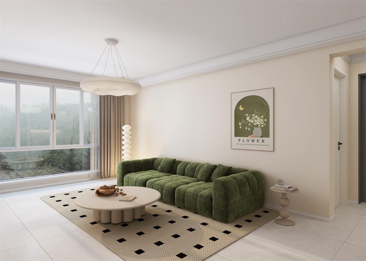 泰雲(yún)庭116㎡ | 奶油白+橄欖綠打造的輕法式小家，清新又自然！